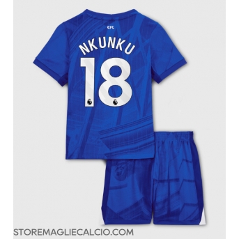 Chelsea Christopher Nkunku #18 Maglia Gara Casa Repliche 2025-26 Bambino